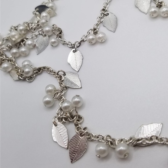 Premier Designs Multi Layer Silver Plated Necklace - Picture 5 of 8